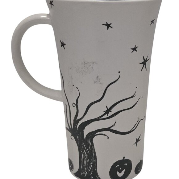 2007 Starbucks Trick or Treat Black White Halloween Coffee Mug - Picture 1 of 5